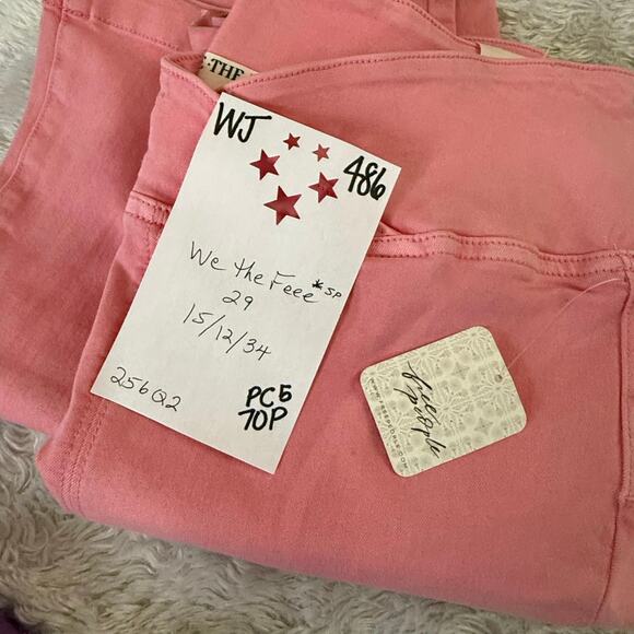 New Free People Venice Beach High Rise Flare Women's 29 Peony Pink (Read Note) - Picture 3 of 11